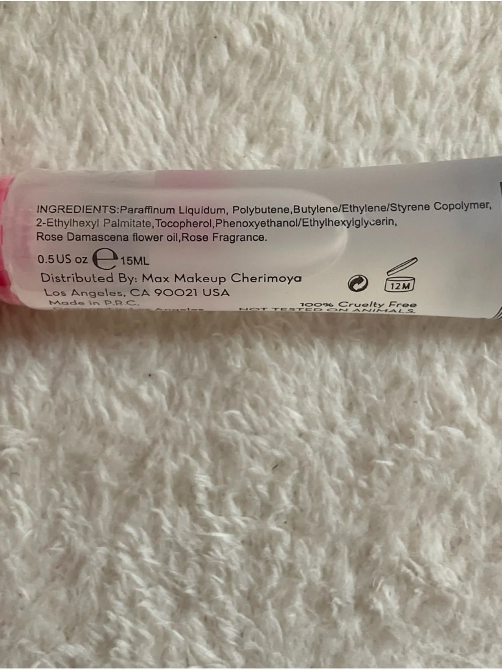 Max Cherimoya Ultra Shine Clear Jelly Lip Gloss - Pink Cap